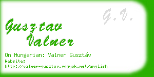 gusztav valner business card